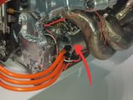 MGU-K (highlighted in red) in the Ferrari hybrid power unit